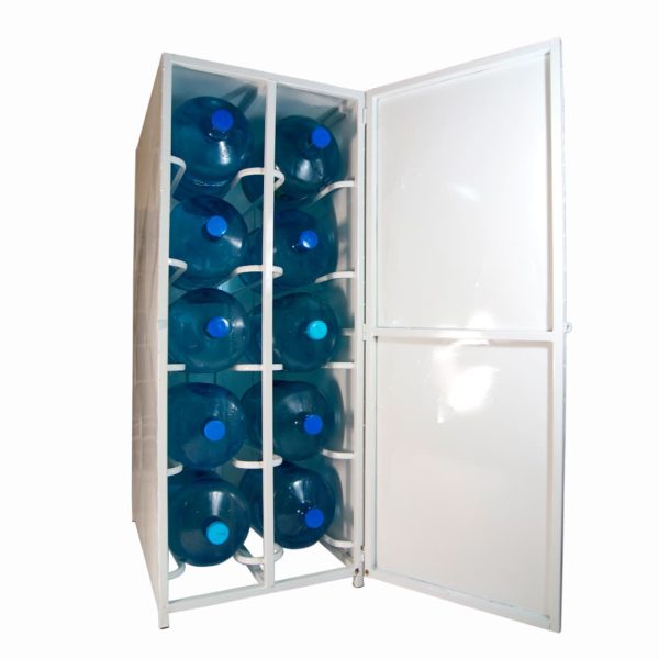 Contenedor cerrado para 10 garrafones LUBEEFA Arte Tubular