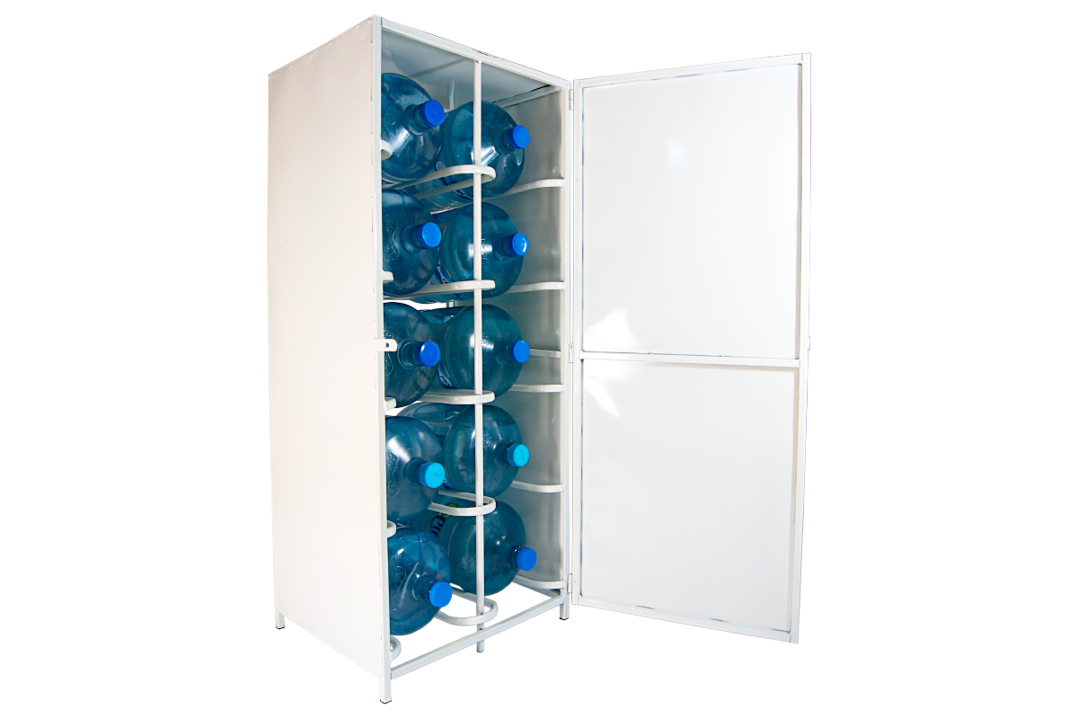 Contenedor cerrado para 10 garrafones LUBEEFA Arte Tubular
