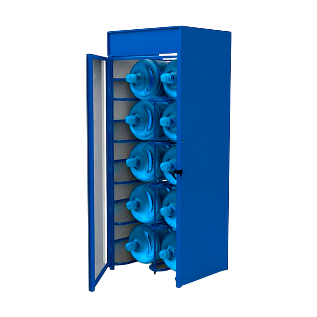 Contenedor cerrado para 10 garrafones LUBEEFA Arte Tubular